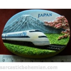 Japanese Bullet Train Mount Fuji Japan Thai Magnet Hand Made Craft B009680OYY